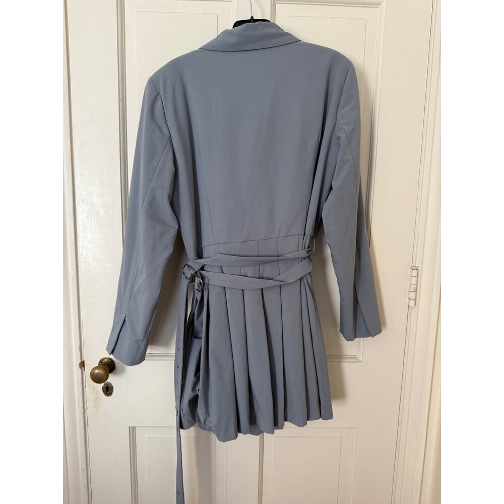 Zara Box Pleat Blazer Dress with Belt – Blue Gray – Size XL | Ref. 8664/338 - Picture 4 of 8